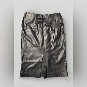 Saks Fifth Avenue Shiny Black Pencil Skirt